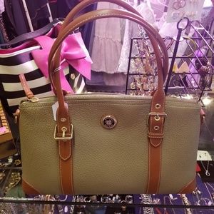 Dooney & Bourke Genuine Tan Leather Handbag&wallet